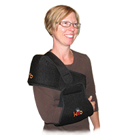 A Person Wearing a King Brand Accessory Sling For Comfortable Wrap Use