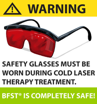 Cold laser safety glasses