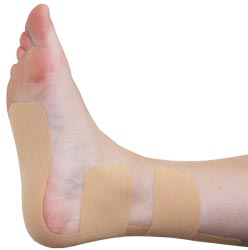 King Brand® Beige Support Tape Applied to a Foot