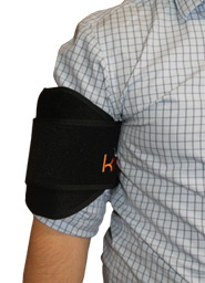 A Person Wearing a King Brand Leg ColdCure Wrap on Their Bicep