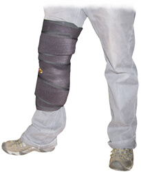 The King Brand Coldcure Large Body Wrap on a Knee Injury