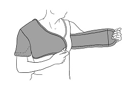 A Helpful Illustration Demonstrating How To Put the King Brand Shoulder Wrap On